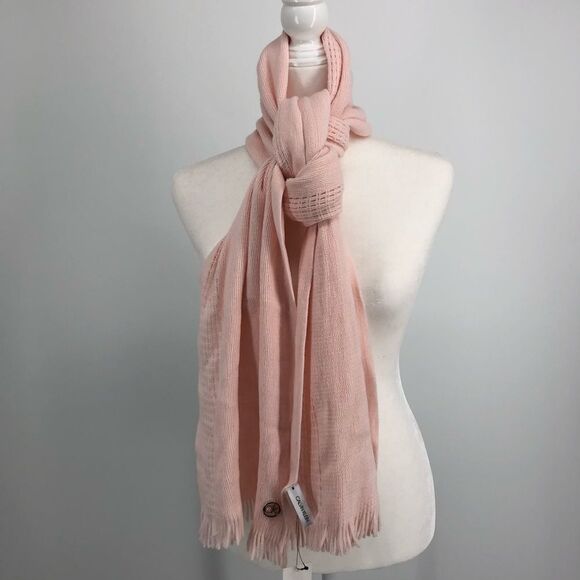 🆕‎ CALVIN KLEIN Baby Pink Scarf NWT - Picture 1 of 5